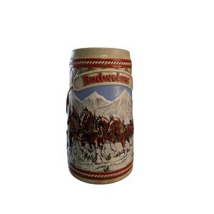 1985 Budweiser Clydesdales A Series Beer Stein Anheuser-Busch Ceramarte Brazil